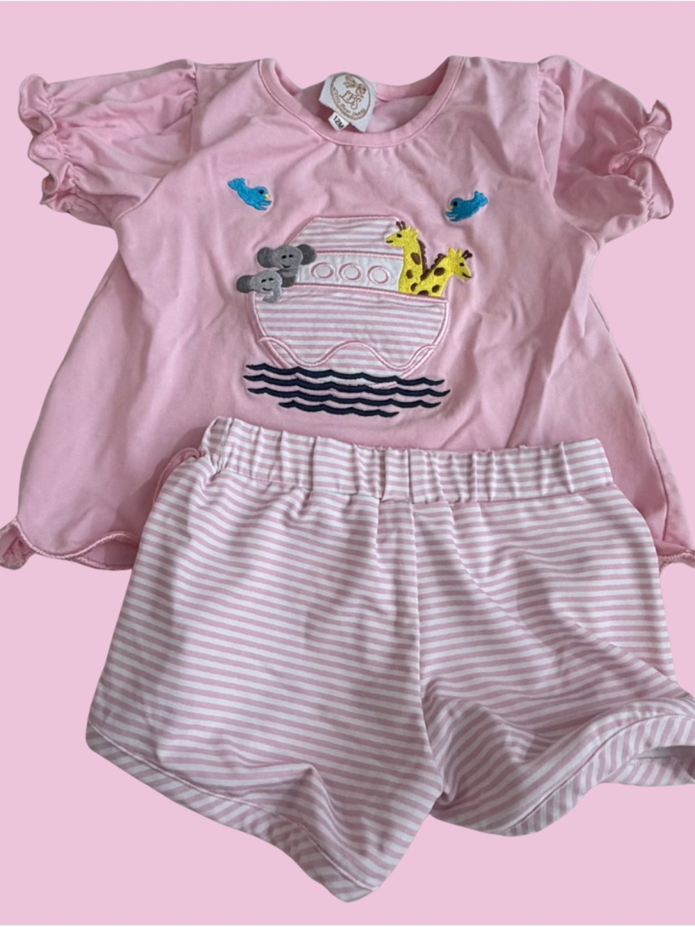 Noah’s Ark Short Set-Little Bear Smocks